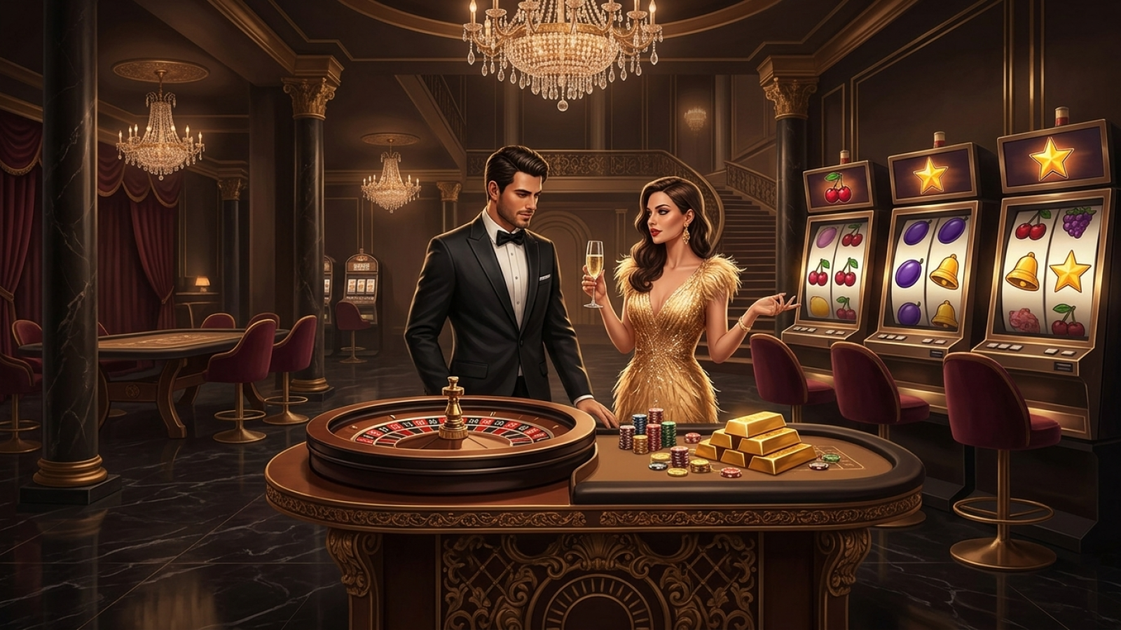 Ritzo Casino: Illustrative Szene; Bewertung: 6.4/10; Lizenz: Curaçao (CGA)